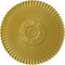Ekena Millwork Nexus Ceiling Medallion (Fits Canopies up to 2 3/4"), Hand-Painted Rich Gold, 30"OD x 1 1/4"P CM30NERGS - alternate 1